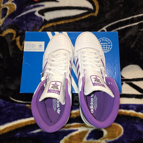SOLD!! Mens Adidas Top Ten White/Active Purple Size 13 - Picture 8 of 10